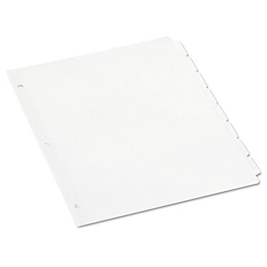 Universal UNV20845 11 in. x 8.5 in. 8 Self-Tab Index Dividers - White (24/Box)