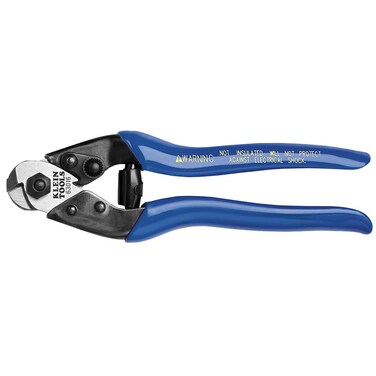 Klein Tools 63016 Cable Cutter, Heavy-Duty Cable Shears cut ACSR, Steel, and Most Hardened Wire, with Convenient Lock for Storage, Blue