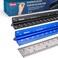 12-Inch Architectural and Engineering Scale Ruler Set (Imperial)   Laser-Etched Aluminum Triangular Drafting Tool   for Architect and Civil Engineer Blueprints   Standard Metal Ruler Included