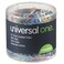 Universal UNV95001 Plastic-Coated #1 Paper Clips with One-Compartment Dispenser Tub - Assorted Colors (500/Pack)
