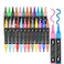 24 Colors Dual Tip Acrylic Paint Marker Pens Set, Multifunctional Acrylic Tips with Laser Pen Body, Professional Acrylic Paint Pens for Wood, Canvas, Rock Painting, Glass, DIY Crafts Art Supplies