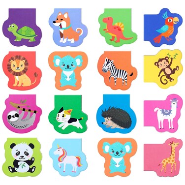 60 Pieces Magnetic Bookmarks Cute Animal Magnet Page Markers Cartoon Page Clips Bookmark for Kids Student Office Reading Stationery Rewards Supplies