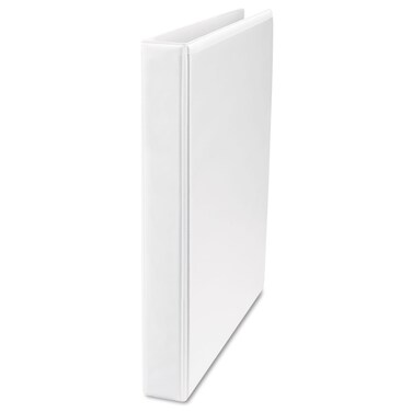 Universal UNV20742 11 in. x 8.5 in. 1 in. Capacity 3 Rings Slant D-Ring View Binder - White