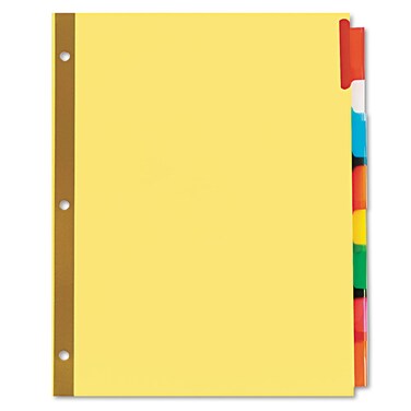 Extended Insert Indexes Assorted Color 8-Tab, Letter, Buff, 6 Sets/Box