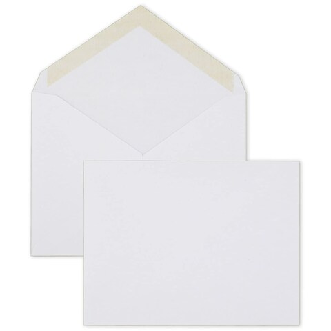 Mead Standard A2 Invitation Envelopes, Gummed Closure, 4-3/8&quot; X 5-3/4&quot;, Premium 24-lb Paper, White, 100 per Box (CO198)