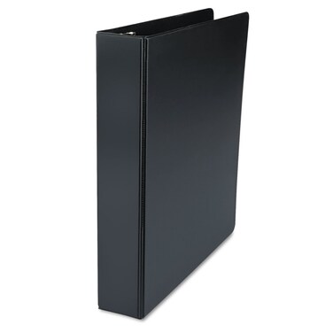 Universal UNV20771 Deluxe 1.5 in. Capacity Non-View D-Ring Binder with Label Holder - Black