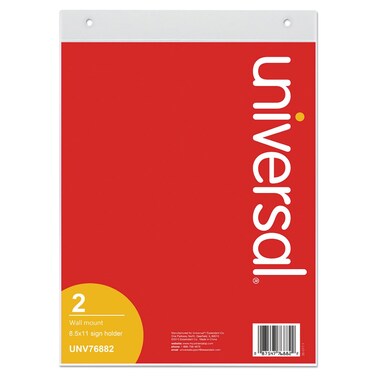 Universal UNV76882 8.5 in. x 11 in. Vertical Wall Mount Sign Holder - Clear (12/Pack)