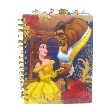 Innovative Designs Disney Beauty and the Beast Journal Notebook, Spiral Bound, 144 Lined Pages, 8 x 7 inches