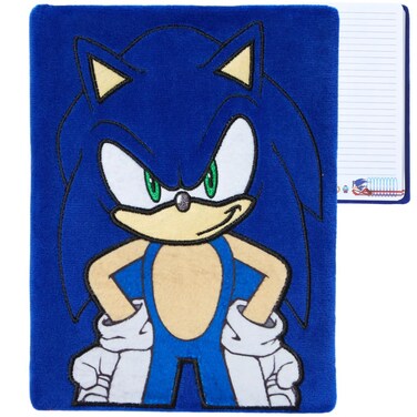 Innovative Designs Sonic The Hedgehog Plush Journal, 120 Page Lined Journal Notebook
