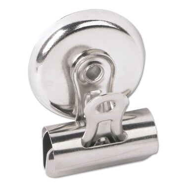 Universal Bulldog Magnetic Clips, Small, Nickel, 18/Pack