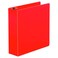 Universal Suede Finish Vinyl Round Ring Binder, 3-Inch Capacity, Red
