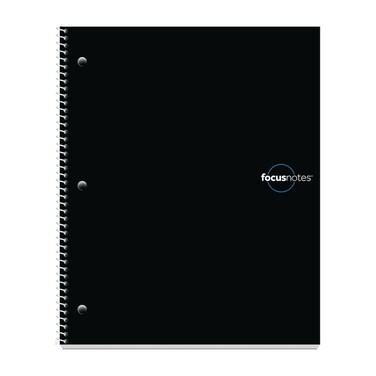 Oxford FocusNotes Note Taking System 1-Subject Notebook, 11 x 9 Inches, White, 100 Sheets (90223) - Black