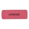 Universal UNV55120 Rectangular Bevel Block Pencil Erasers - Small, Pink (20/Pack)