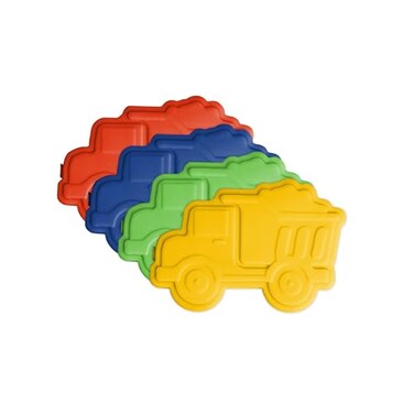 Simple Modern Character Shaped Ice Pack for Lunch Box   Slim, Reusable, Freezer Safe Icepack for Kids Bento Box, Lunch Bags, or Lunchbox   4 Pack   Construction Truck