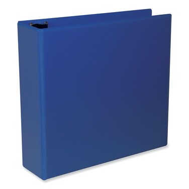 Universal UNV20754 11 in. x 8.5 in. 3-Slant D-Ring View Binder with 3 in. Capacity - Navy Blue
