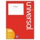 Universal 56002 Pin-On Clear Badge Holders W/Inserts, Top Load, 3 x 4, White, 100/Box
