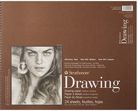 Strathmore (400-7 400 Series Drawing Pad, 14&quot;x17&quot;, Ivory/Cream