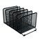 Universal UNV20001 Deluxe Mesh 5-Section Stacking Sorter - Letter to Legal Size, Black