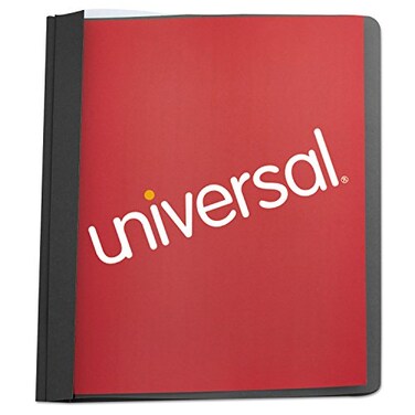 Universal Clear Front Report Cover, Tang Fasteners, Letter Size, Black, 25/Box