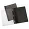 Universal 56116 Paper Report Cover, Tang Clip, Letter, 1/2" Capacity, Clear/Black (Box of 25)