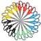 Westcott 8&quot; Straight Stainless Steel Soft Handle Scissors, Assorted Colors, Pack of 15