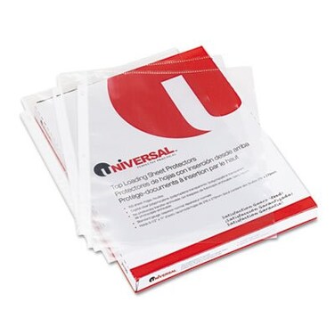 Universal Top-Load Poly Sheet Protectors, Nonglare, Economy, Letter, 200/Box