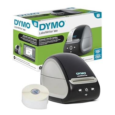 DYMO LabelWriter 550 Series Label Printer with Dymo-Branded Label Compatibility, Automatic Label Recognition, Low Waste, Optimized Direct Thermal Printing, and Plastic-Free Label Packaging