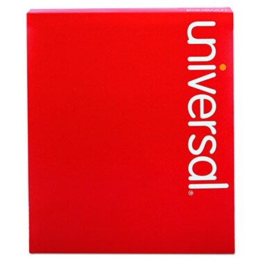 Universal 10250 Pressboard Classification Folder, Letter, Four-Section, Red (Box of 10)