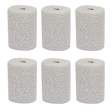 6 Pack White Plaster Cloth Gauze Bandages Rolls for Art Project, Belly Cast, Mask Making, Sculptures, Body Casts, Craft Projects, Scenery Construction - Each Roll 4 inch x 15 feet (Total 90ft Long)