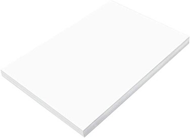 Prang (Formerly SunWorks) Construction Paper, Bright White, 12" x 18", 100 Sheets
