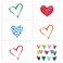 Better Office Products 100-Pack All Occasion Greeting Cards, Assorted Blank Note Cards, 4 x 6 inch, 6 Contemporary Heart Designs, Blank Inside, with Envelopes, 100 Pack
