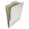 Universal 10252 Pressboard Classification Folder, Letter, Four-Section, Gray, 10/Box