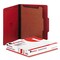 Universal 10203 Pressboard Classification Folders, Letter, Four-Section, Ruby Red, 10/Box