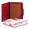 Universal 10203 Pressboard Classification Folders, Letter, Four-Section, Ruby Red, 10/Box