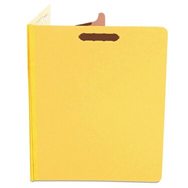 Universal UNV10204 Bright Colored Pressboard Classification Folders - Letter, Yellow (10/Box)