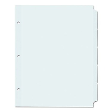 Universal UNV20835 11 in. x 8-1/2 in. 5-Tab Insertable Tab Index - White (36/Box)