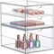 Sorbus Makeup Organizer With 3 Drawers, Acrylic Drawer Organizer for Makeup, Office Organization and Storage, Art Supplies, Jewelry, Stationary - 2 Pcs Clear Stackable Storage Bins Organizer Drawers