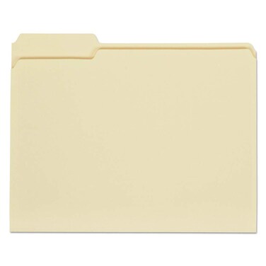 Universal UNV12121 1/3-Cut Left Top Tab File Folders - Letter Size, Manila (100/Box)