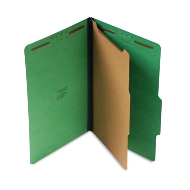 Universal 10212 Pressboard Folder, Legal, Four-Section, Emerald Green, 10/Box