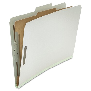 Universal UNV10262 4-Section Pressboard Classification Folder - Legal, Gray (10/Box)