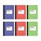 Oxford Composition Notebook 6 Pack, College Ruled Paper, 9-3/4 x 7-1/2 Inches, 100 Sheets, Assorted Marble Covers. 2 Each: Blue, Green, Red (63763)