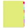 Universal UNV20840 11 in. x 8.5 in. Insertable Tab Index with 8 Assorted Tabs - Buff (24/Box)