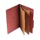 Universal 10280 Pressboard Classification Folder, Legal, Six-Section, Red, 10/Box