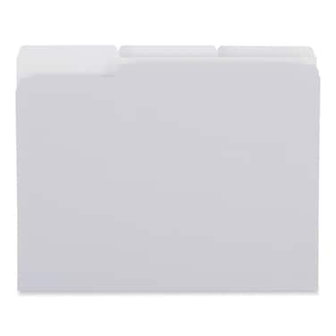 Universal UNV18101 0.75 in. Expansion 1/3-Cut Tabs Assorted Letter Size Top Tab File Folders - Gray (100/Box)