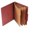 Universal Pressboard Classification Folder, Letter, 8-Section, Red