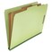 Universal 10281 Pressboard Classification Folder, Legal, Six-Section, Green, 10/Box