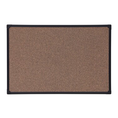 Universal UNV43022 36 in. x 24 in. Tech Cork Board - Black Plastic Frame