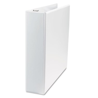 Universal UNV20746PK 11 in. x 8.5 in. 2 in. Capacity 3 Rings Slant D-Ring View Binder - White (4/Pack)