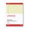 Universal 22000 Glue Top Writing Pads, Legal Rule, Letter, Canary, 50 Sheet Pads/Pack, Dozen