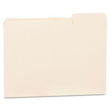 Universal UNV12123EE 1/3-Cut Right Top Tab File Folders - Letter Size, Manila (100/Box)